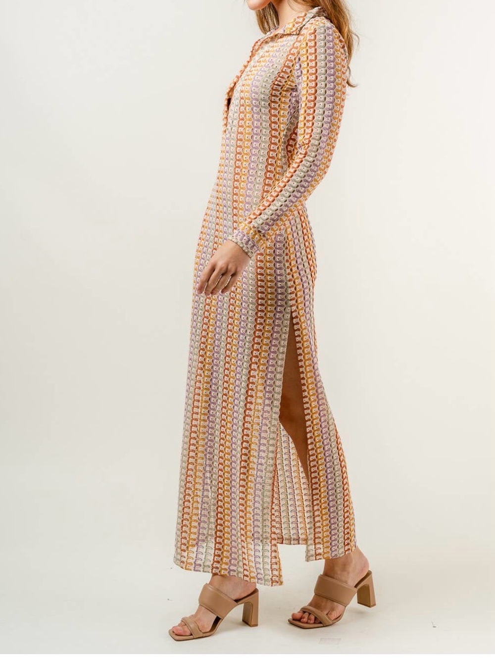Multicolor Geometric Maxi Dress Size Small Like New